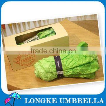 Special design Cabbage Vegetable 3 Folding Umbrella
