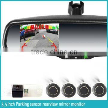 3.5 auto dimming parking sensor, and germid car rear view mirror with backup camera display