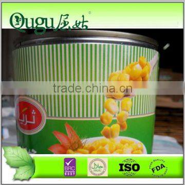 Sweet flavor bulk canned sweet corn 340g