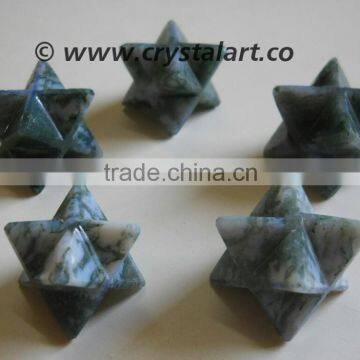 MOSS AGATE MERKABA STAR