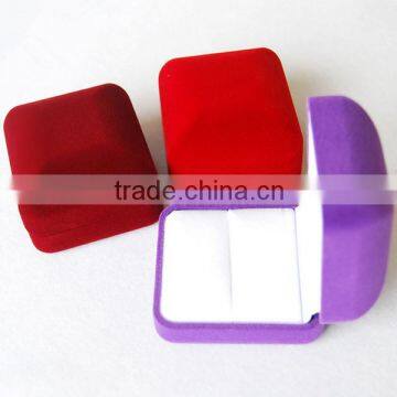 2016 Hot Sale Flocked Jewelry Boxes Ring Box Velvet Ring Box Packaging