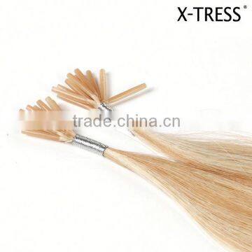 22inch champayne blond 22 color 0.5 gram silk straight malaysian pre tipped hot fusion human hair extensions