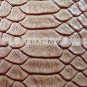 PVC Synthetic Leather With Embossed Snake Grains for Bags photo-5