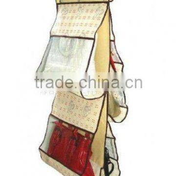 New fashion fabric foldable handbag hanging storage organizer