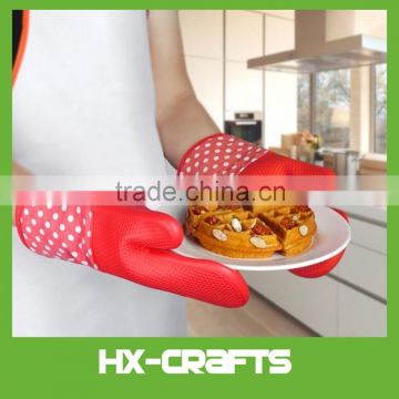 Heat Resistant Silicone Oven Mitts kitchen Grilling Gloves With Soft Quilted Liner Easy To Clean