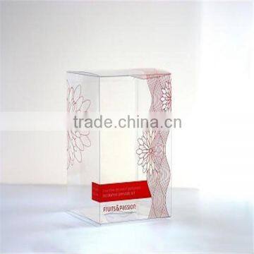 clear transparent printed PET box for cosmetic