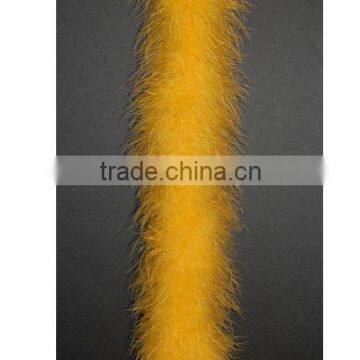 fluffy marabou boa-yellow