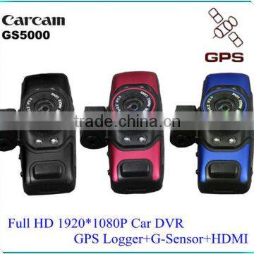 GS5000 Full HD 1080P Car DVR Cam Recorder Camcorder Vehicle Dashboard Camera Built In GPS/G-Sensor+1.5inch+H.264 Video Codecr