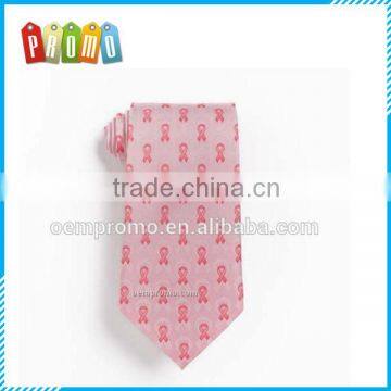 Pink Ribbon Silk Tie