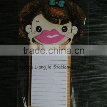 Lovely Girl Die-cut Memo Pad & Lip Shape Sticky Notepad