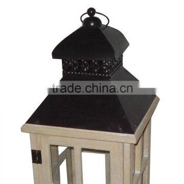 Brown Wooden Lanterns Black Top Iron Popular Styles photo-6