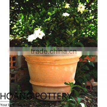 Round Terracotta Flower Planter - Vietnamese Pottery Wholesale