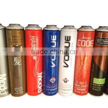 Aerosol tin can for hair spray 52mm diameter 360ml