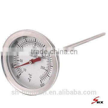 Stainless Steel Grill meat Thermometer with probe Bimetal Thermometer