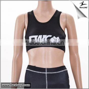 Spandex Custom Printed Sport Ladies Crop Top Plain