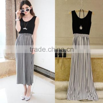 High elasticity skinny Hot Women Pleated Retro Elastic Long Dress New Arrival new arrival party dress