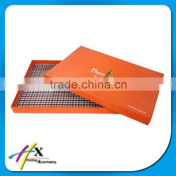 newly product customized making orange garment storage box with 2 sides printing