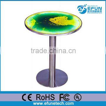 Customized liquid pub bar table,led cafe counter table,liquid high top bar tables