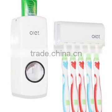 Toothpaste Dispenser Wall Mounted Automatic Toothpaste Squeezer Toilet Brush Holder Hands Free Dust-proof Toothpaste Squeezer photo-5
