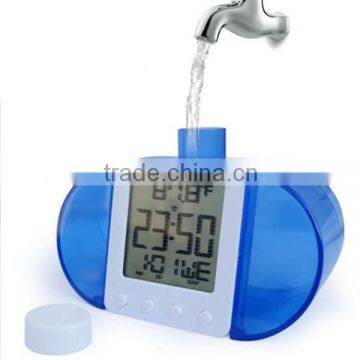 Eco-friendly Water Power Digital LCD Clock Novelty Self Energy photo-3