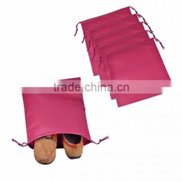 Alibaba cheap price OEM travel rose red non woven shoe bag