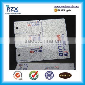 Non standard full color printing barcode QR code value loyalty PVC gift card