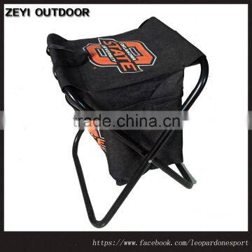 Coarse Fishing Tackle Bag Folding Seat Stool Picnic Garden Beach Black