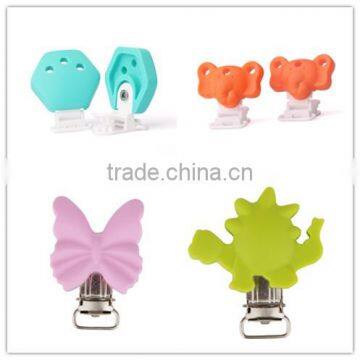 Bulk Sale Handmade Mini Cute Silicone Baby Teething Pacifier Chain Clips photo-3