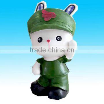 Cute Style Fashion Valentine Resin Rabbit Indoor Decoration photo-2