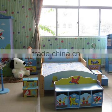 Children furniture girls bed boys bed Wooden kid princess bed bedroom furniture