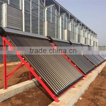 High tech greenhouse with heating solar system