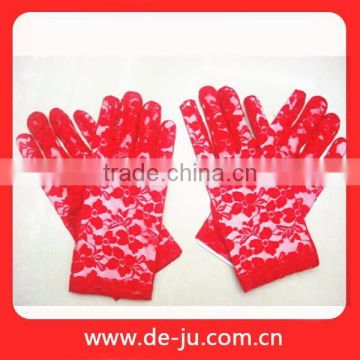 Colorful Decoration Bridal Gloves Sex Satin Gloves