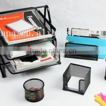 Hot Sales Popular Design Promotion Item Metal Wire Mesh Office Stationery Set