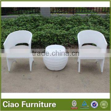 Wholesale coffee shop furniture rattan small side table and chair