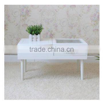 Small Window Table Wooden Dresser White Color Mini Dresser European Style Wood Makeup Table With Mirror 60*30*35cm T15-523C