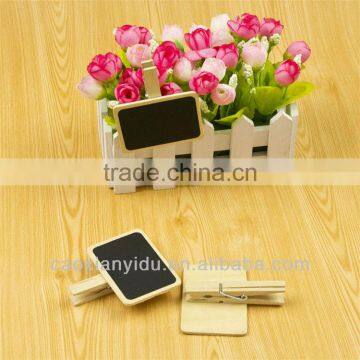 wholesale in stock Mini Wooden Clip Blackboard free wedding gift tags decorative gift tags Multi-function tag message folder