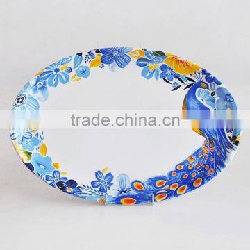 14" Ceramic Oval Plate,porcelain With Decal photo-2