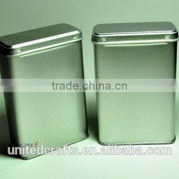 2 PCs of EMPTY PLAIN CIGARETTE METAL TIN BOX STORAGE NEW