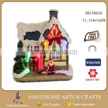 6 Inch Resin Christmas Gifts Fiber Optic Christmas Village Houses