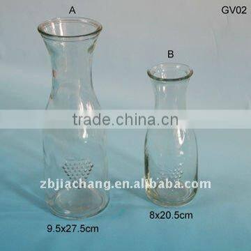 GV02 clear home decoration glass flower vase