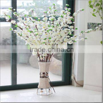 SJ20170007 artificial peach flower branch white peach branch decoration