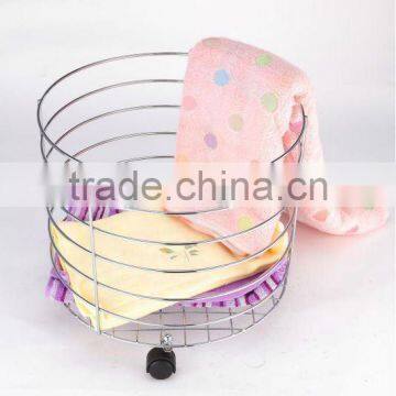 Muti-function Hotel Waste Basket, Metal With Chrome Plate photo-4