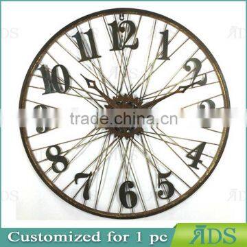 Antique wooden flower Wall Clock