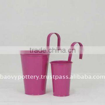 AQI Galvanized zinc vase,Galvanized zinc watering can , Zinc Pot Planter, zinc planter for gardening and household