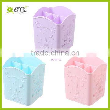 Emc Plastic Storage Basket With Dividers, Desktop Square Basket With Dividers photo-6