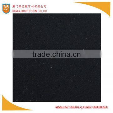 Absolute Black Artificial Quartz Slab for Tile and Countertop