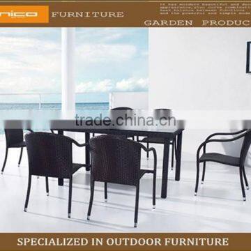 Outdoor cane chairs and table