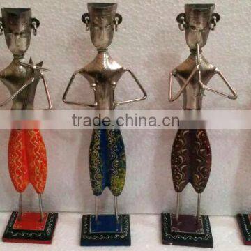 IRON/WOODEN MUSICIAN STANDING SET OF 5