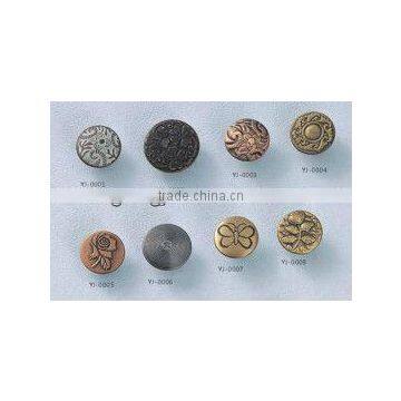 KMJ-2125 metal fishion disign jeans snap buttons,press clothes snap buttons