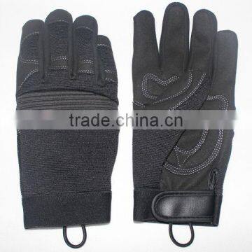 Black neoprene Anti-vibration and impact protect Mechanic work Gloves rescue gloves